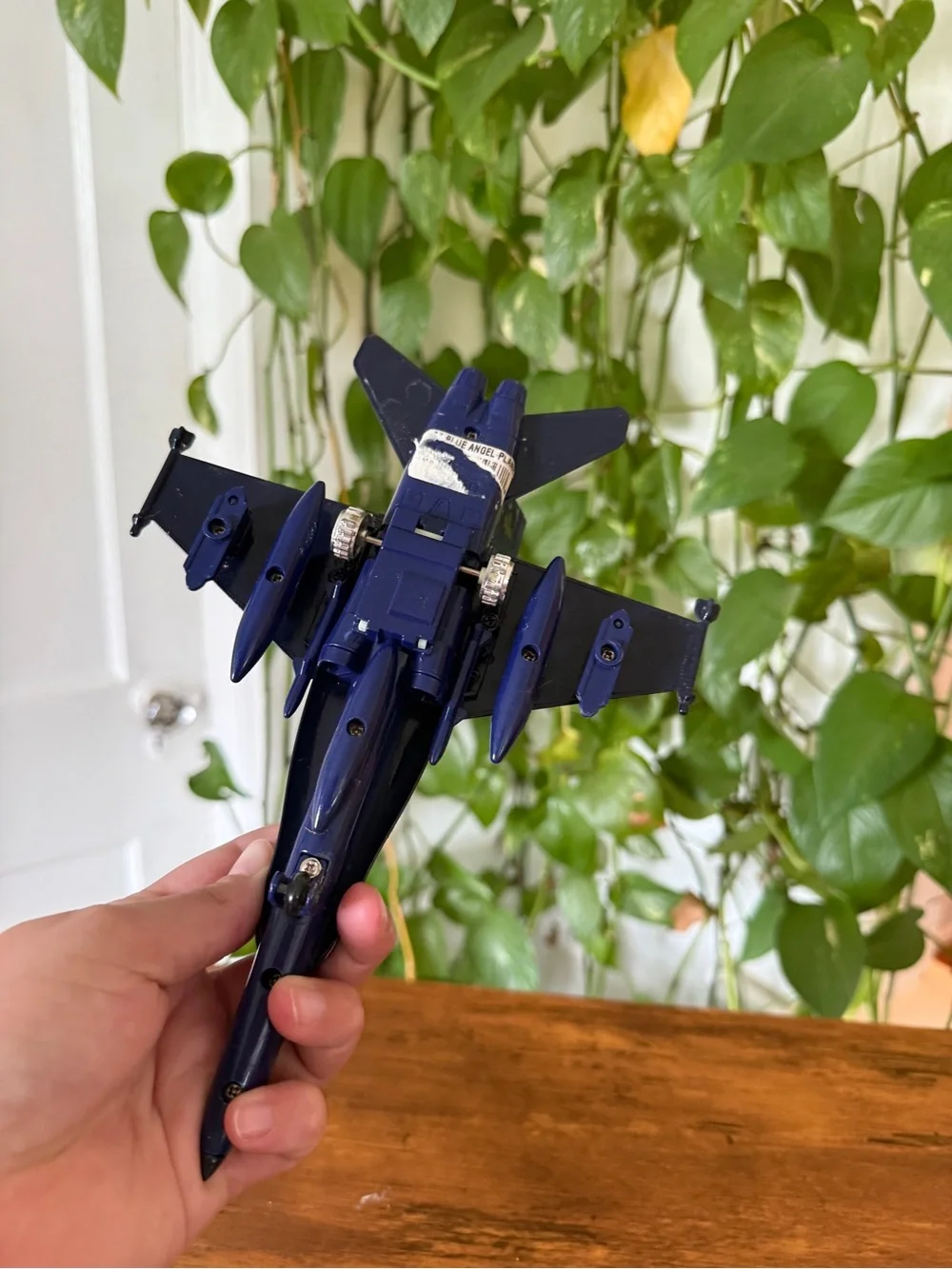 Blue Military Jet Toy Plane for Kids - USN Styled